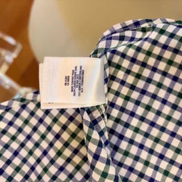Polo Ralph Lauren Youth Large (14-16) Green & Blue Plaid Button Down Long Sleeve - Picture 6 of 6
